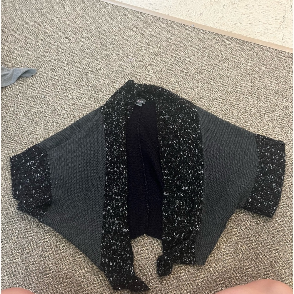 Women’s black cardigan sweaters. Dots brand. Size small